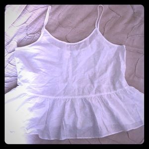 Uniqlo white wide tank top 🌸